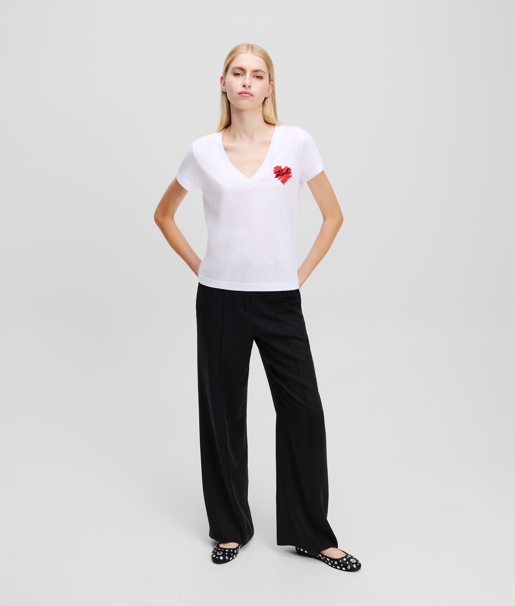 K/HEART V-NECK T-SHIRT