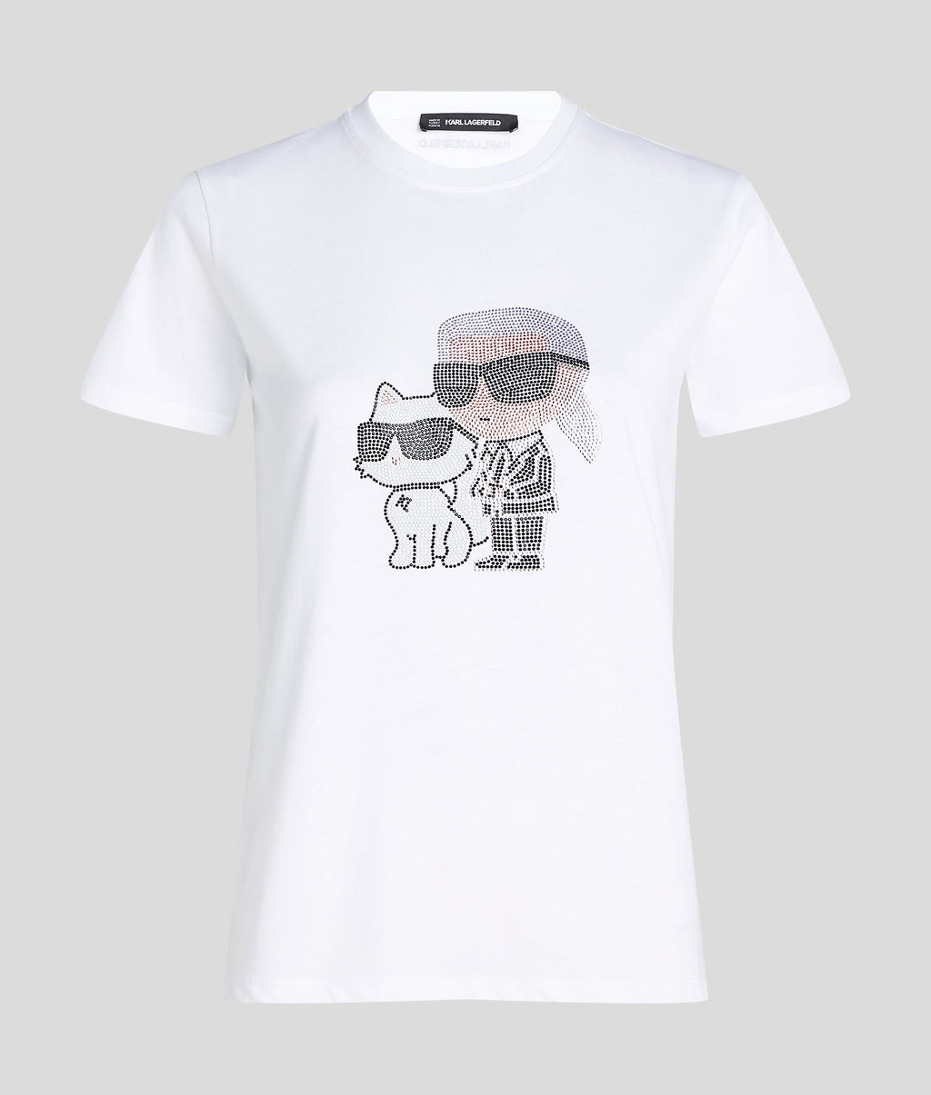IKON KARL & CHOUPETTE RHINESTONE T-SHIRT