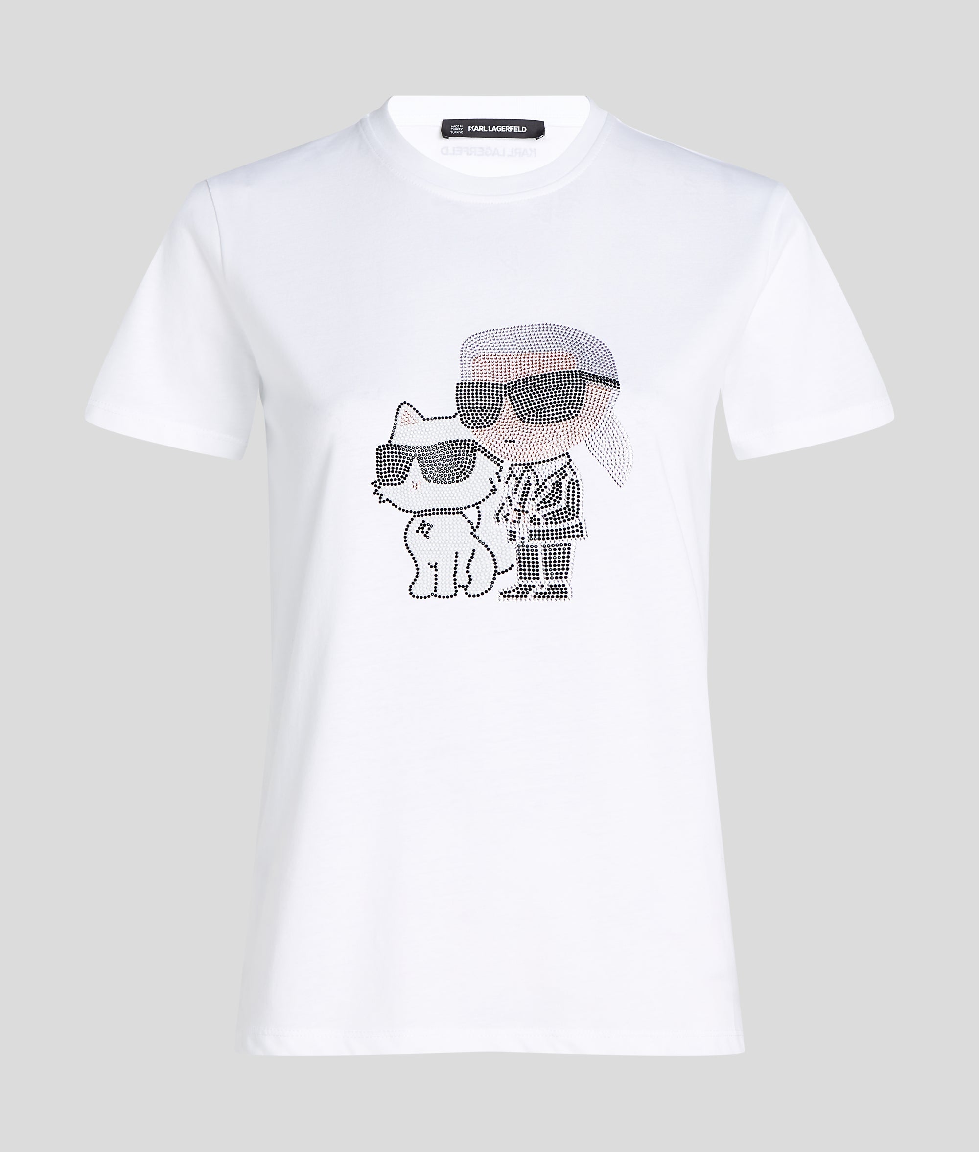 IKON KARL & CHOUPETTE RHINESTONE T-SHIRT