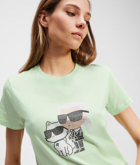 IKON KARL & CHOUPETTE RHINESTONE T-SHIRT