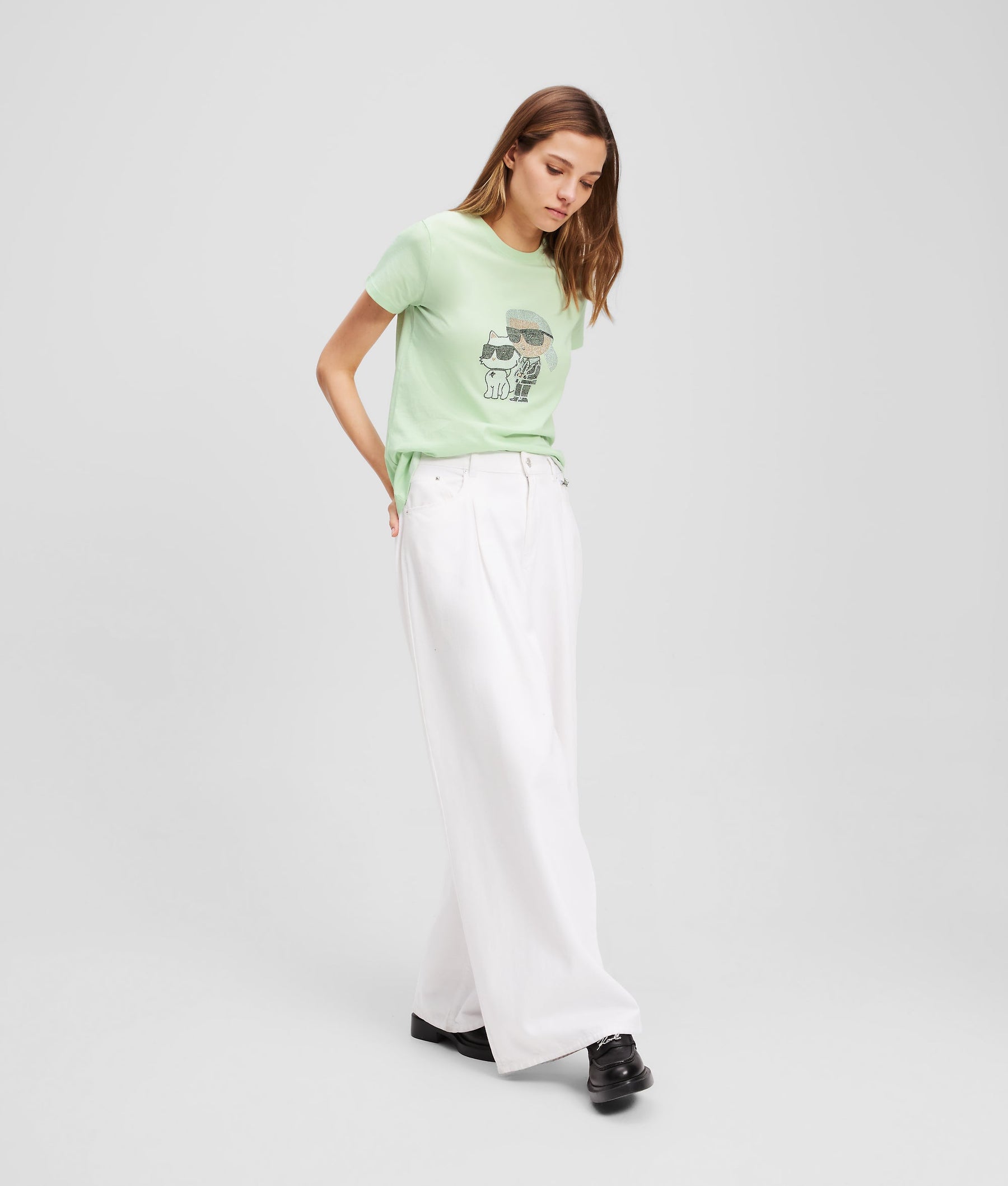 IKON KARL & CHOUPETTE RHINESTONE T-SHIRT