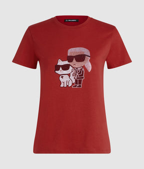 IKON KARL & CHOUPETTE RHINESTONE T-SHIRT