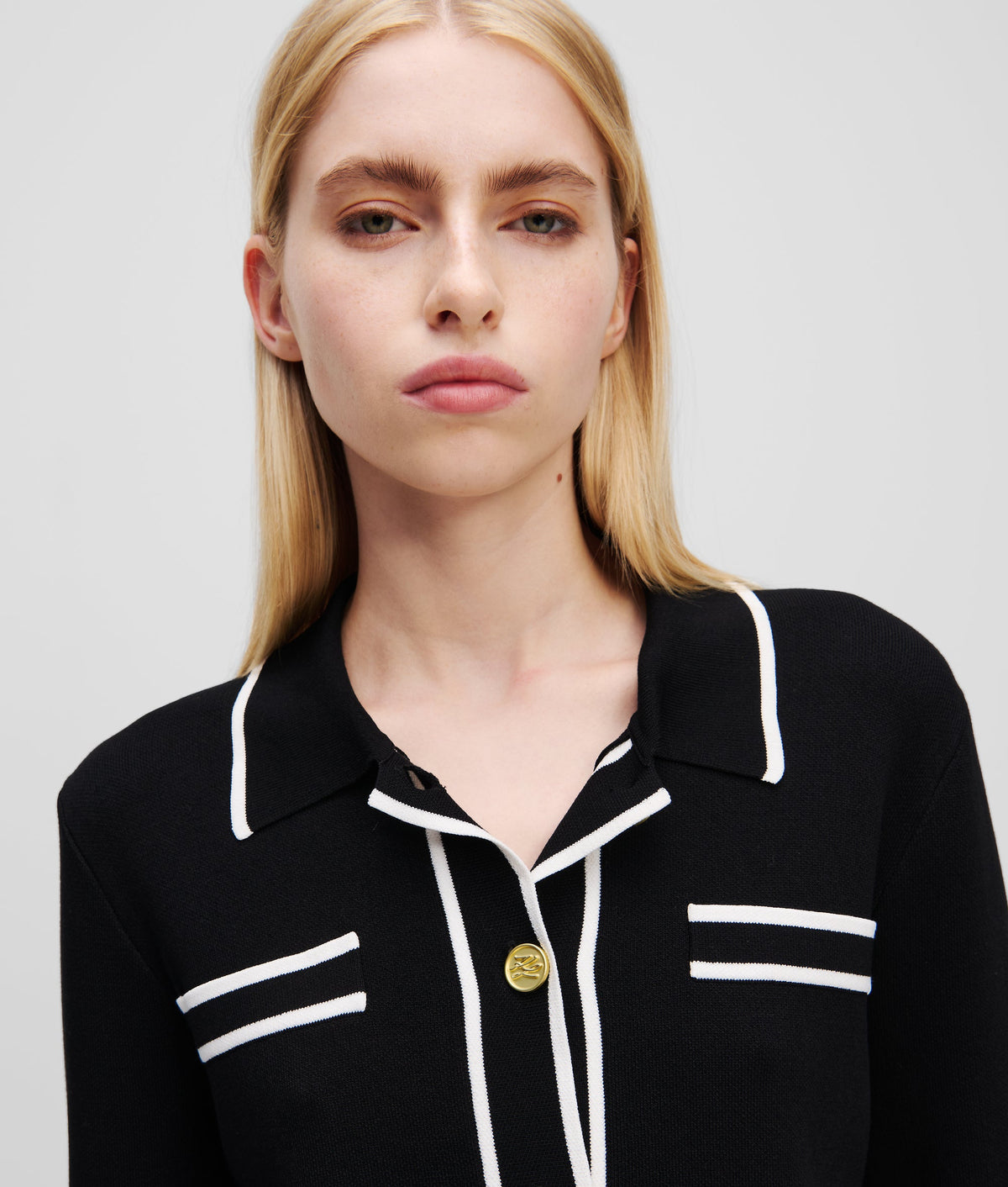 KARL ESSENTIAL PIPELINE CARDIGAN