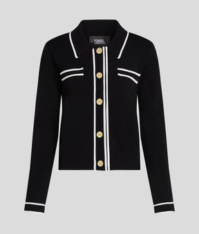 KARL ESSENTIAL PIPELINE CARDIGAN