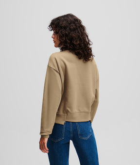 ASYMMETRIC MOCK-NECK SWEATSHIRT