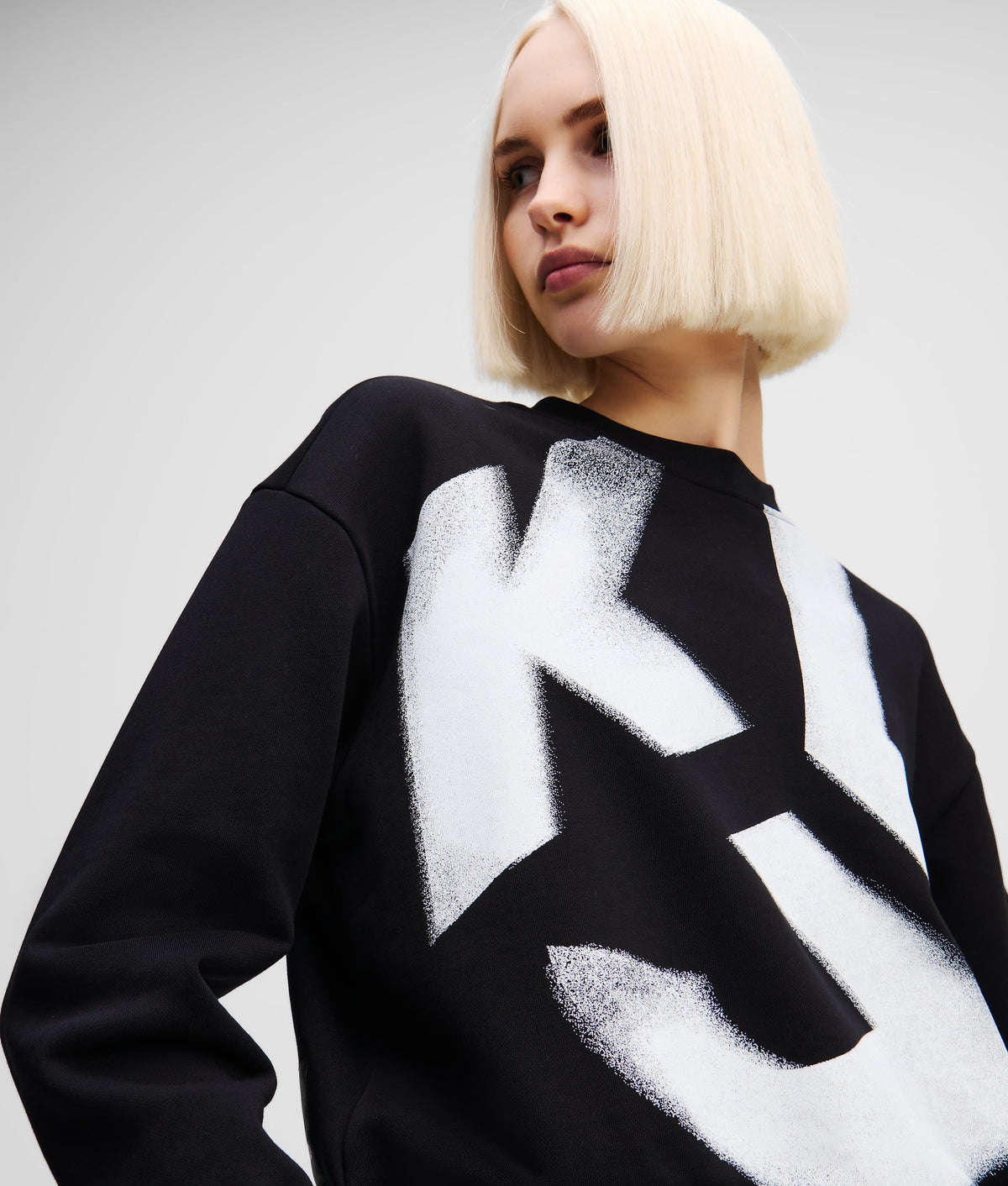MONOGRAM BLEACHED SWEATSHIRT