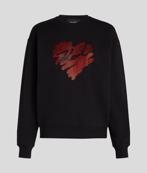 K/HEART RHINESTONE SWEATSHIRT