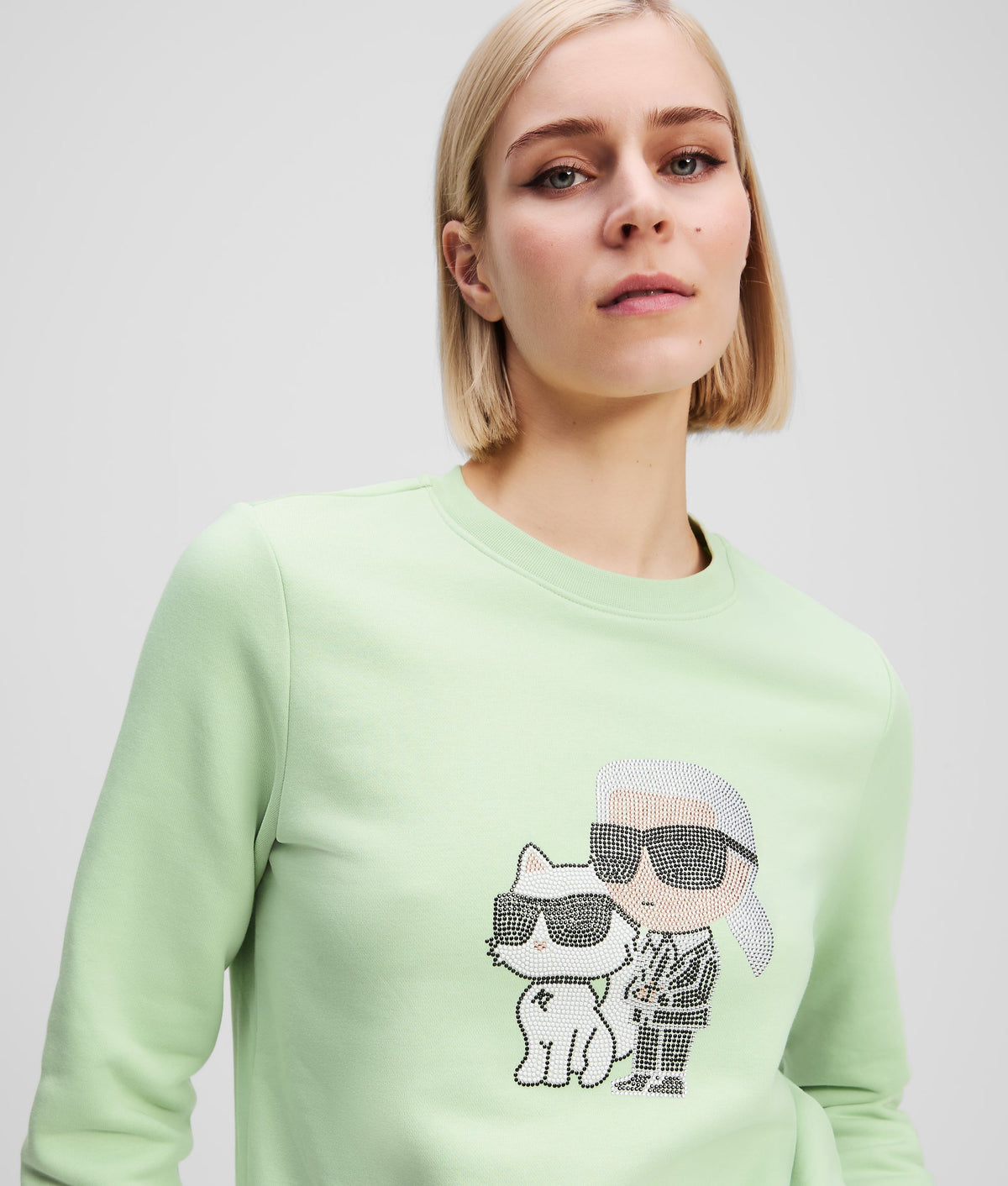 RHINESTONE IKON KARL & CHOUPETTE SWEATSHIRT