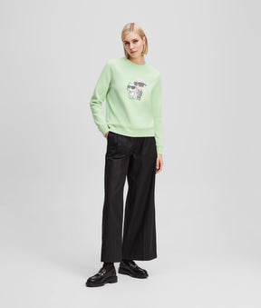 RHINESTONE IKON KARL & CHOUPETTE SWEATSHIRT