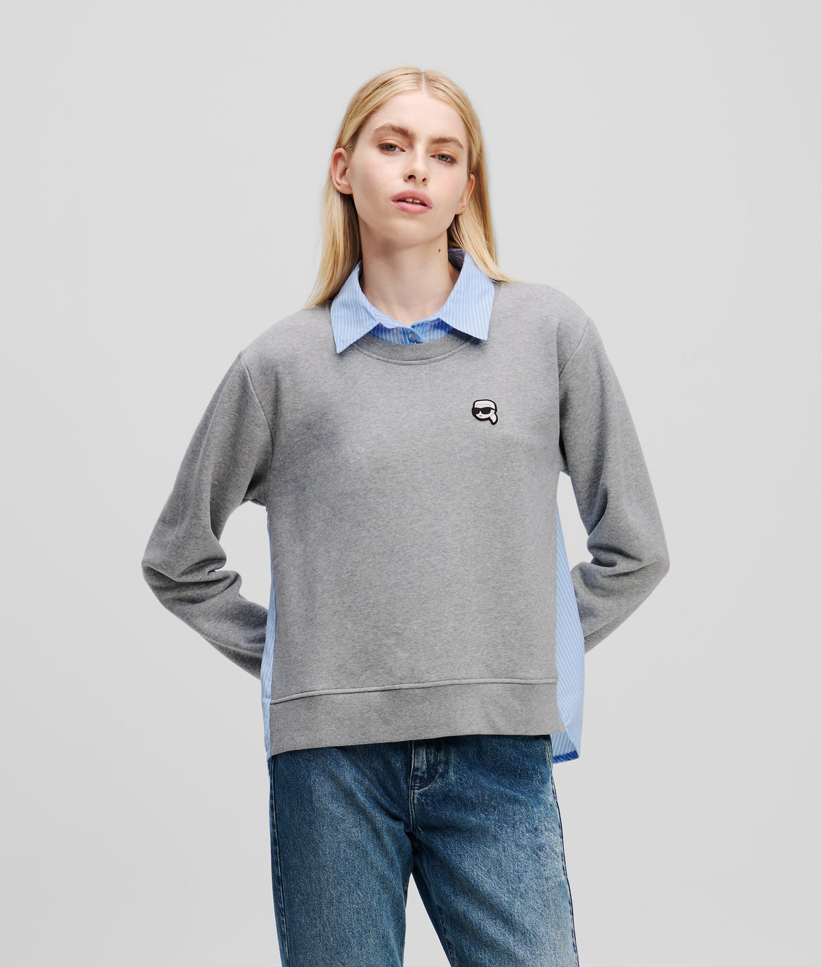 IKON FABRIC MIX SWEATSHIRT