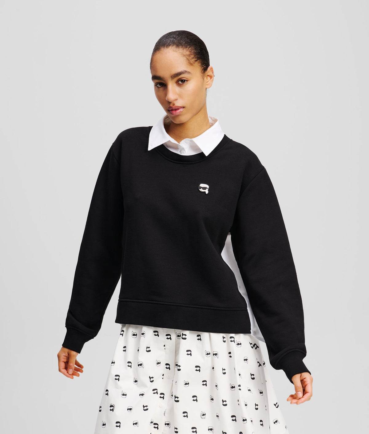 IKON FABRIC MIX SWEATSHIRT