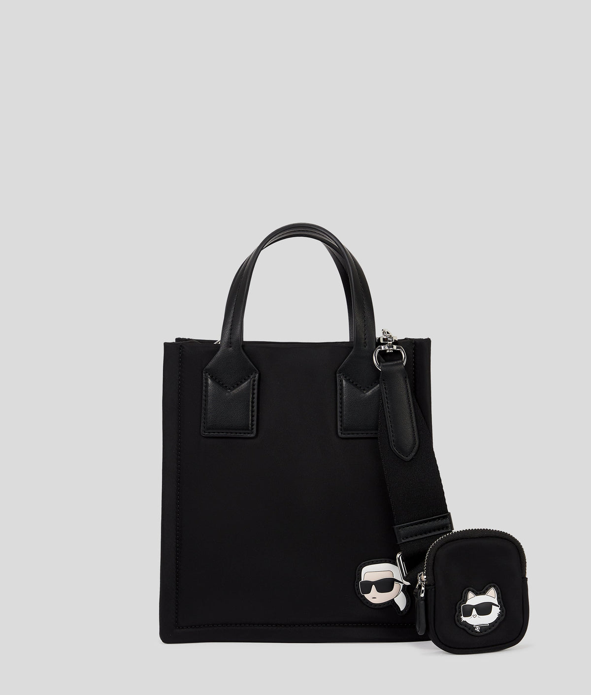IKON NYLON SMALL SQUARE TOTE BAG