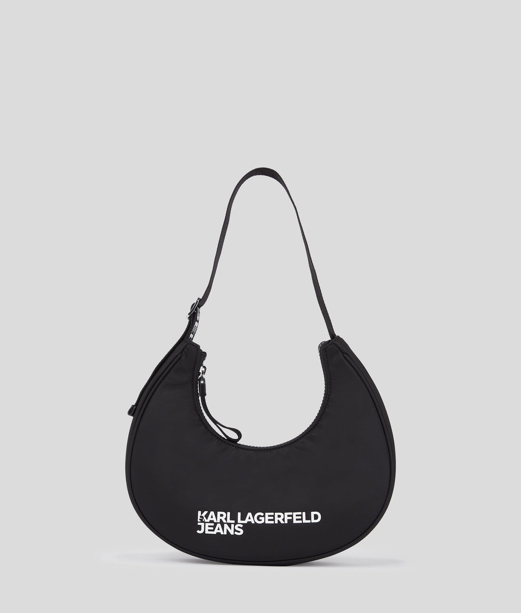 NYLON HALF-MOON SHOULDER BAG