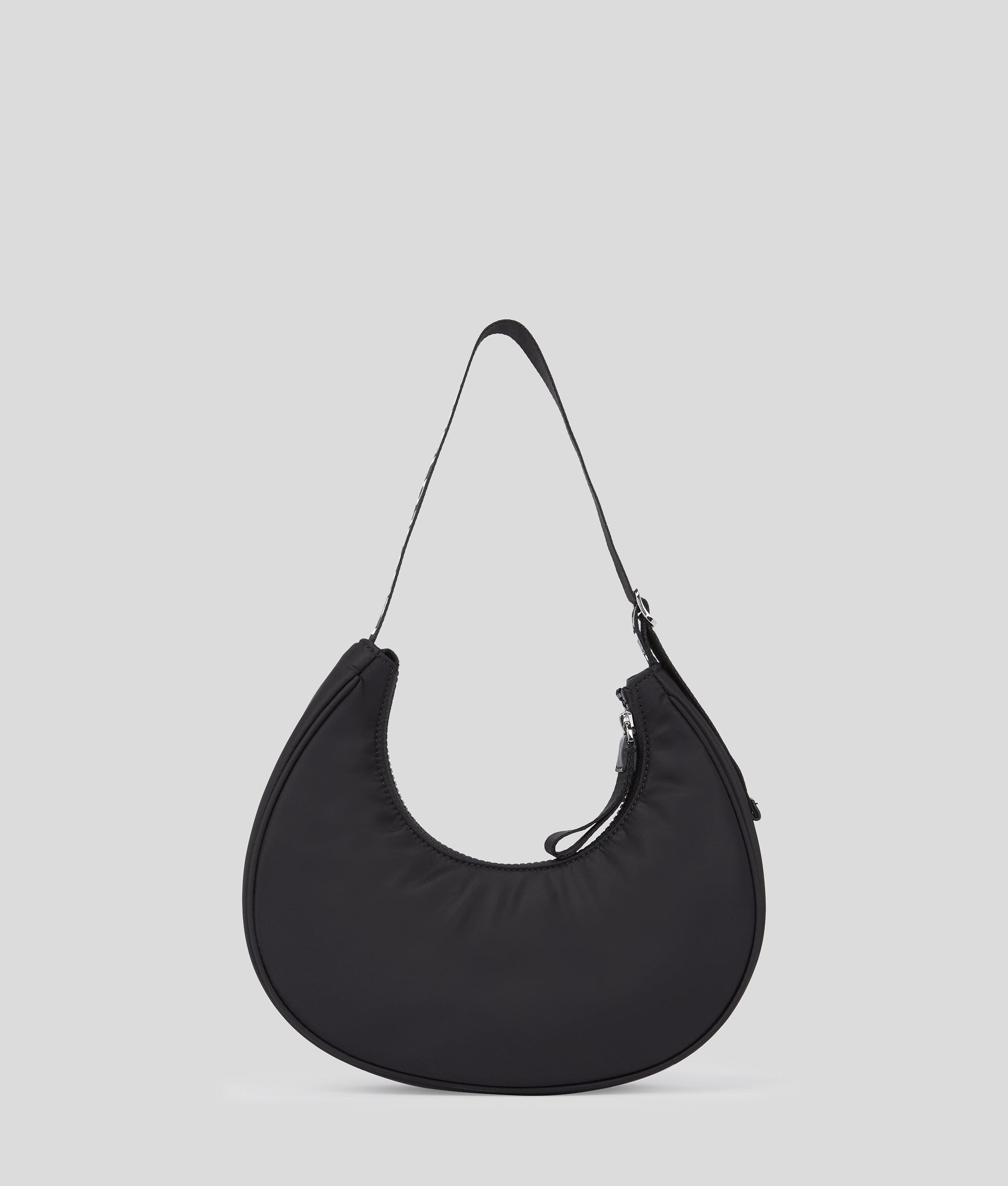 NYLON HALF-MOON SHOULDER BAG