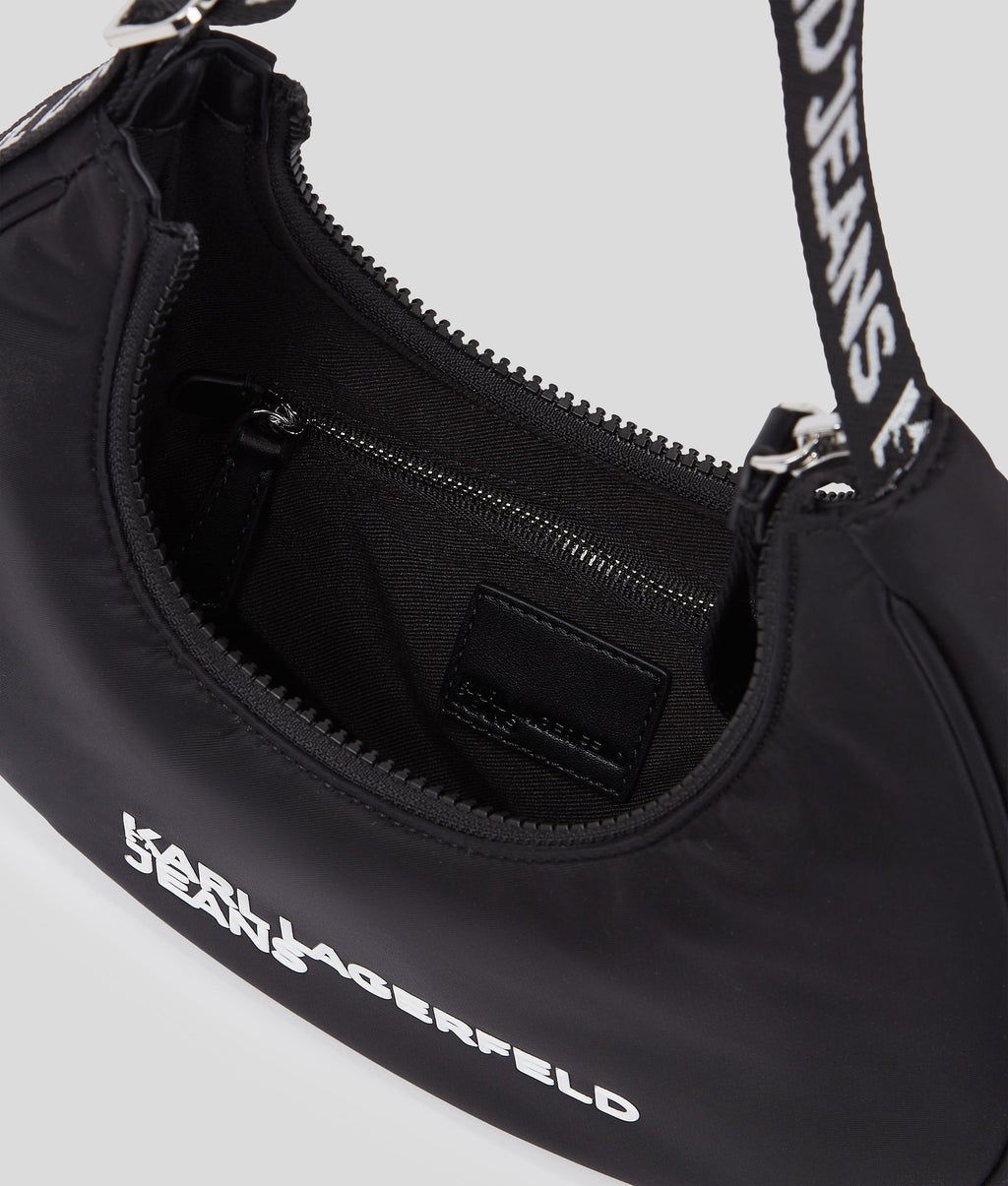 NYLON HALF-MOON SHOULDER BAG