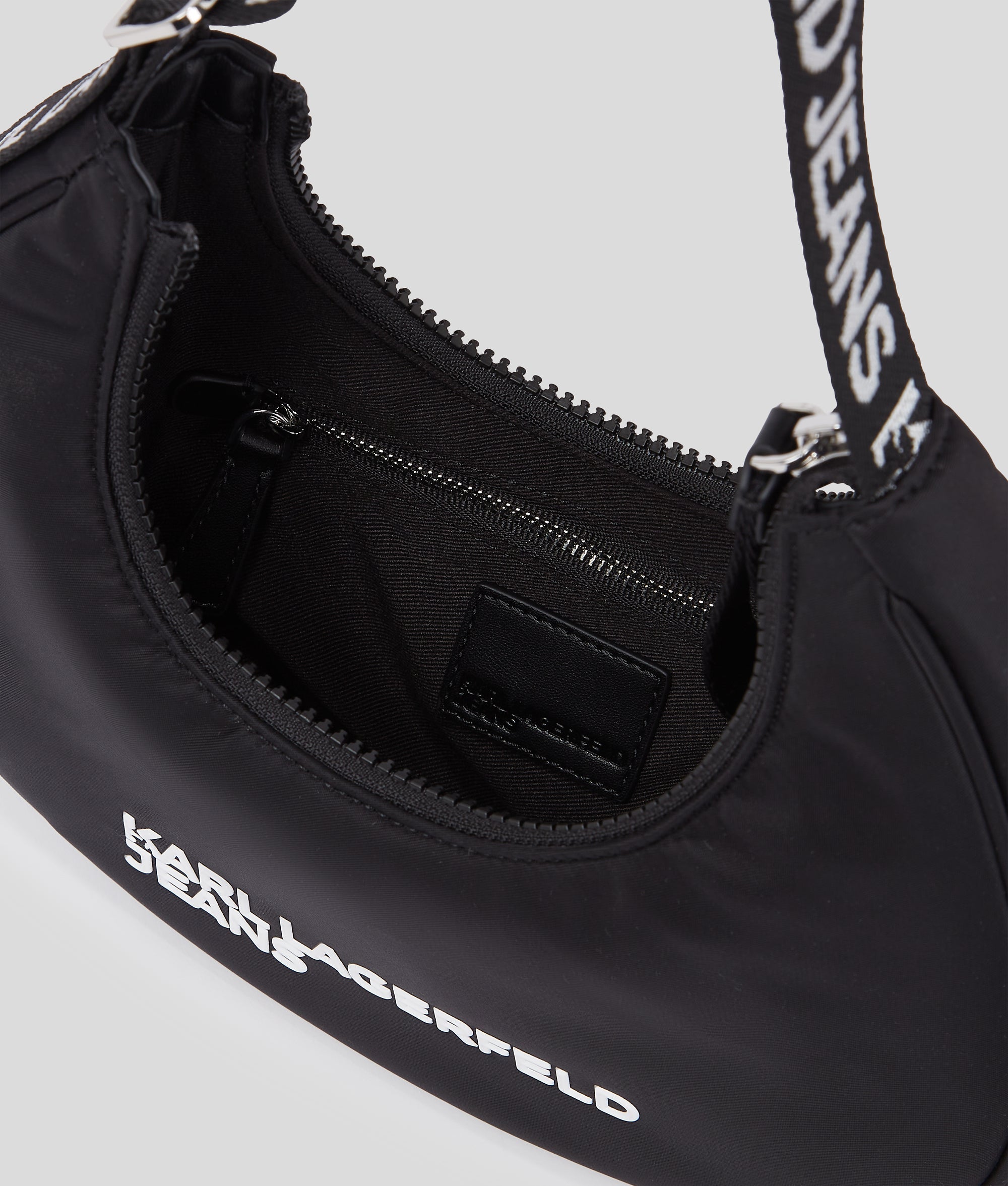 NYLON HALF-MOON SHOULDER BAG