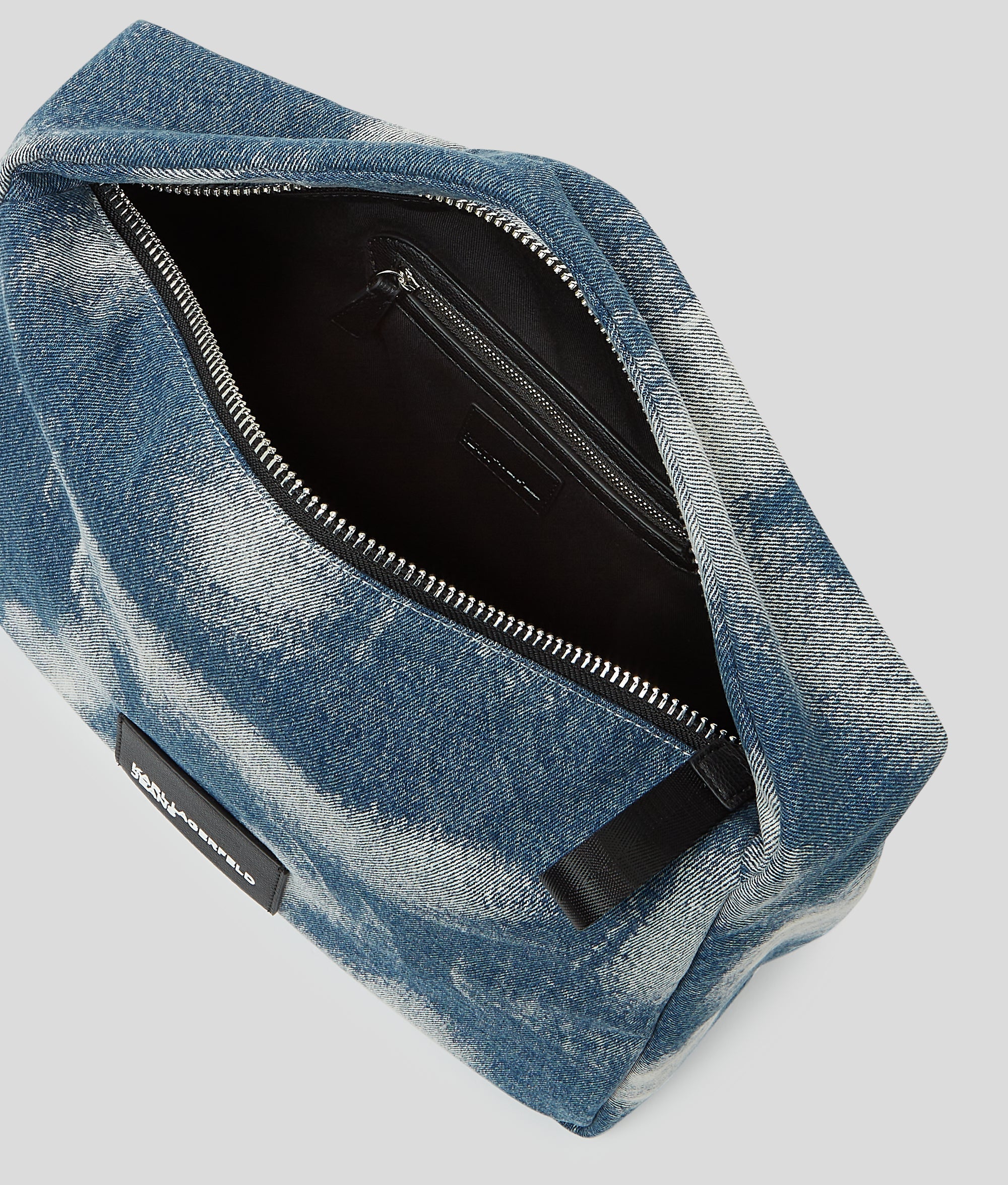 BLEACHED DENIM HOBO BAG