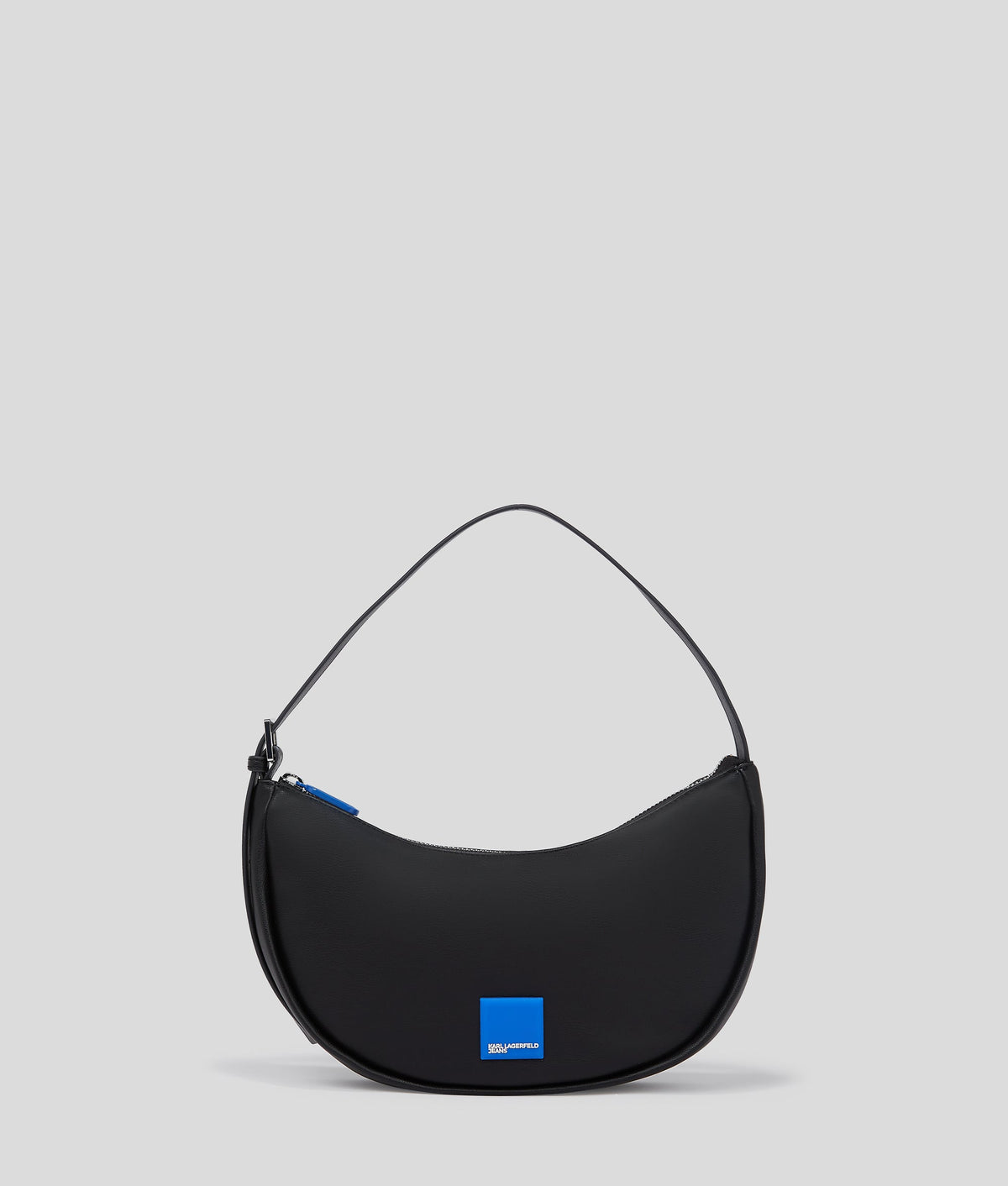 KLJ BOX LOGO HALF-MOON SHOULDER BAG