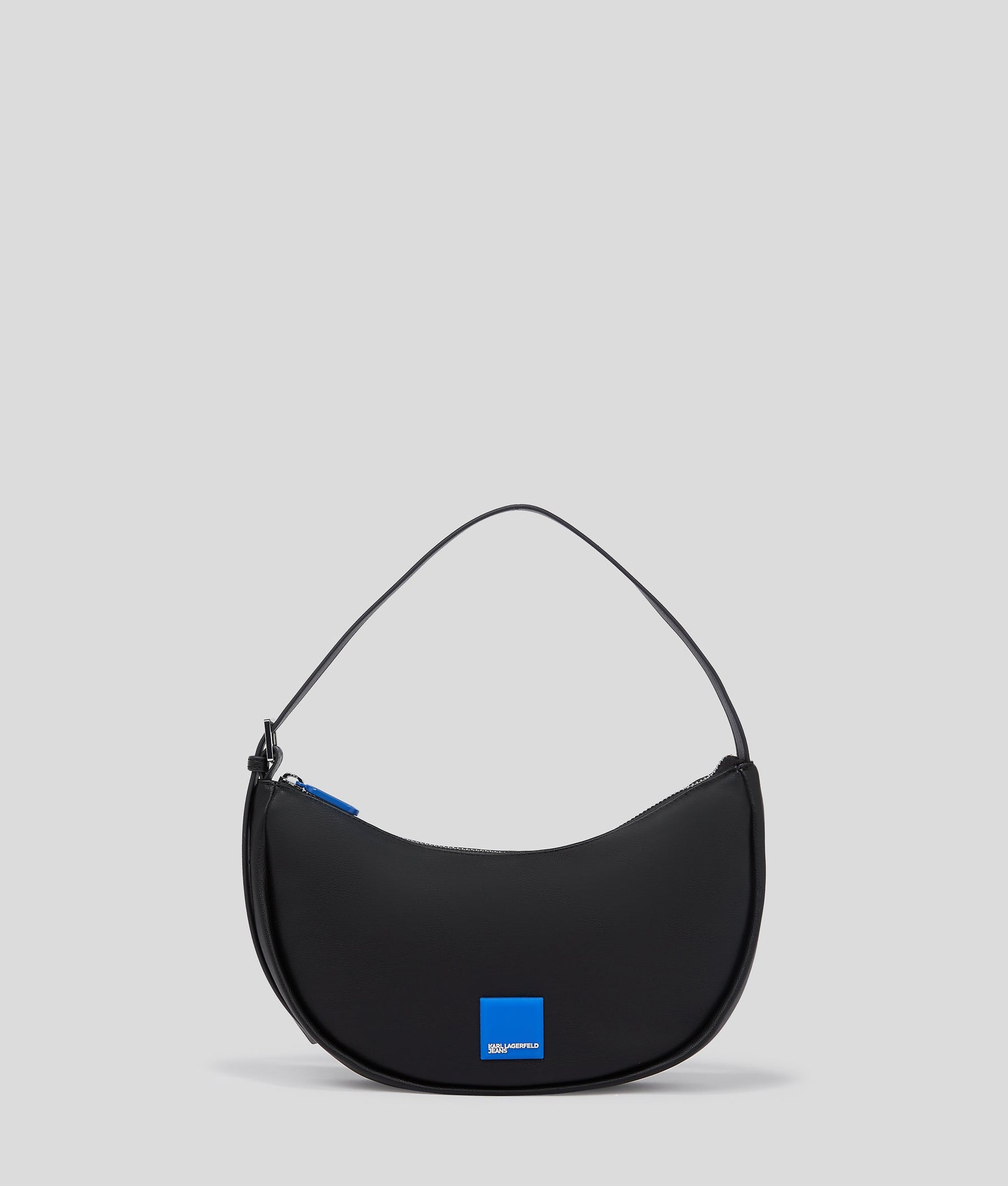 KLJ BOX LOGO HALF-MOON SHOULDER BAG