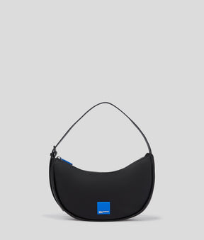 KLJ BOX LOGO HALF-MOON SHOULDER BAG