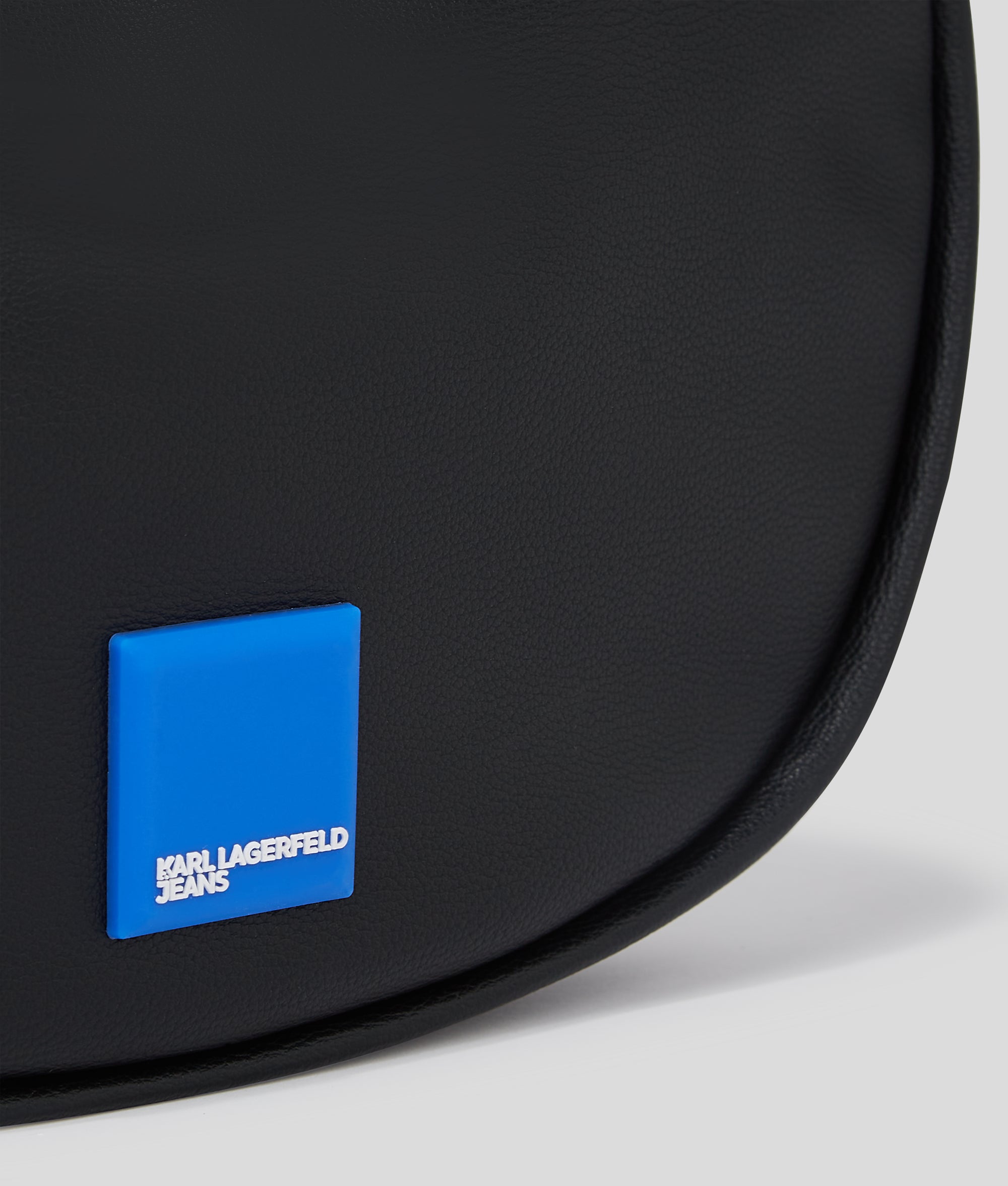 KLJ BOX LOGO HALF-MOON SHOULDER BAG