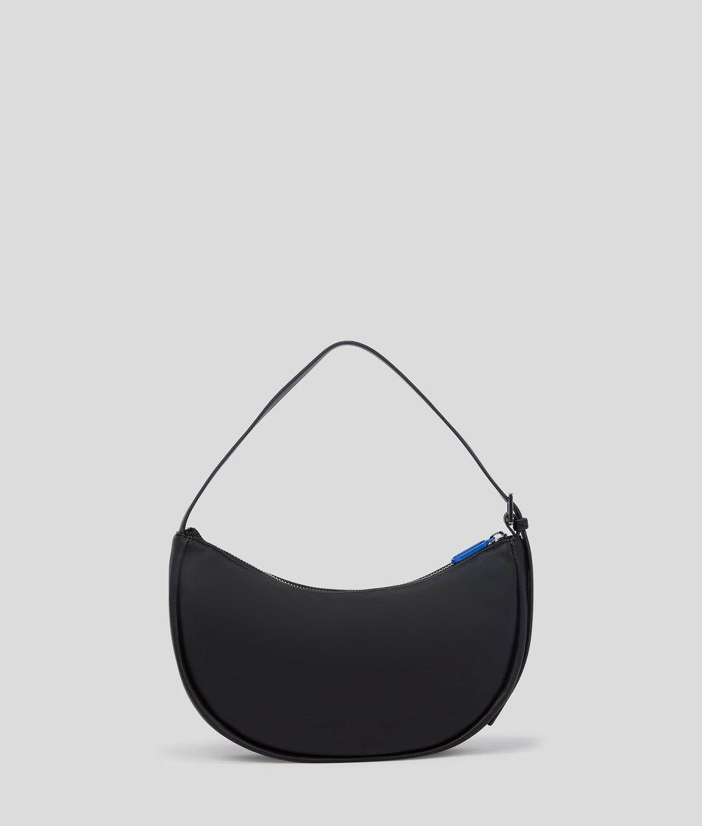 KLJ BOX LOGO HALF-MOON SHOULDER BAG