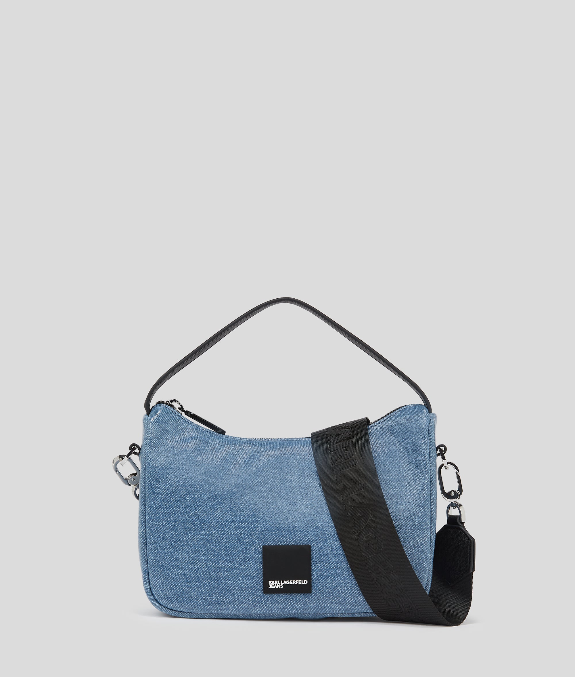 KLJ BOX LOGO COATED MINI HOBO BAG