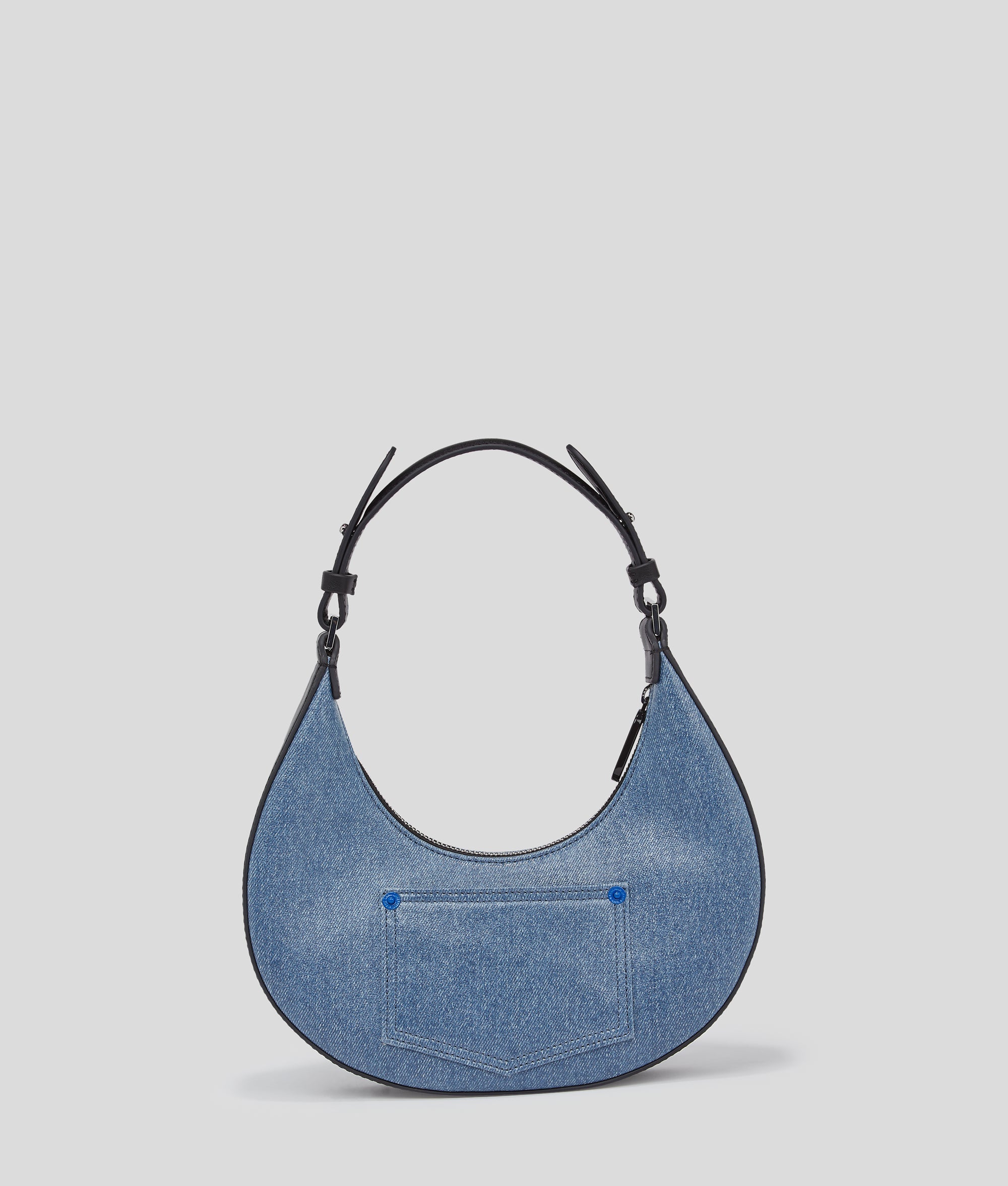 KLJ BOX LOGO HALF-MOON SHOULDER BAG