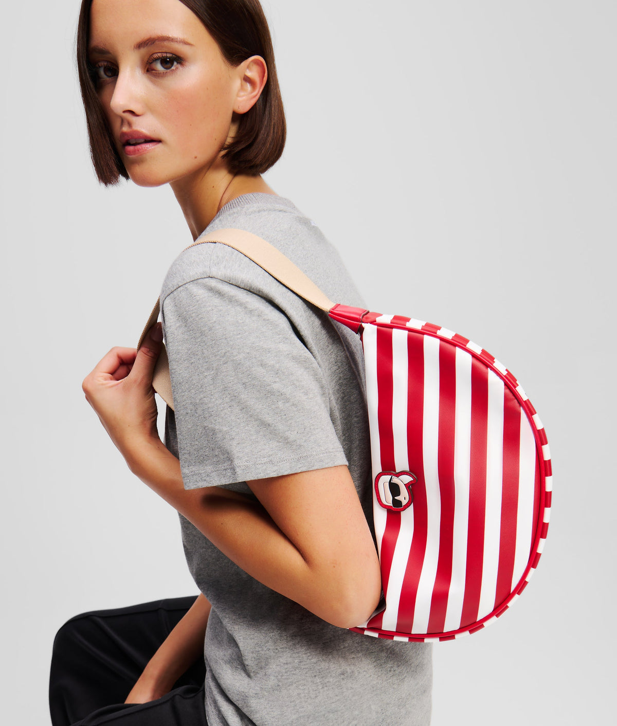 IKON NYLON SMALL HALF-MOON BAG