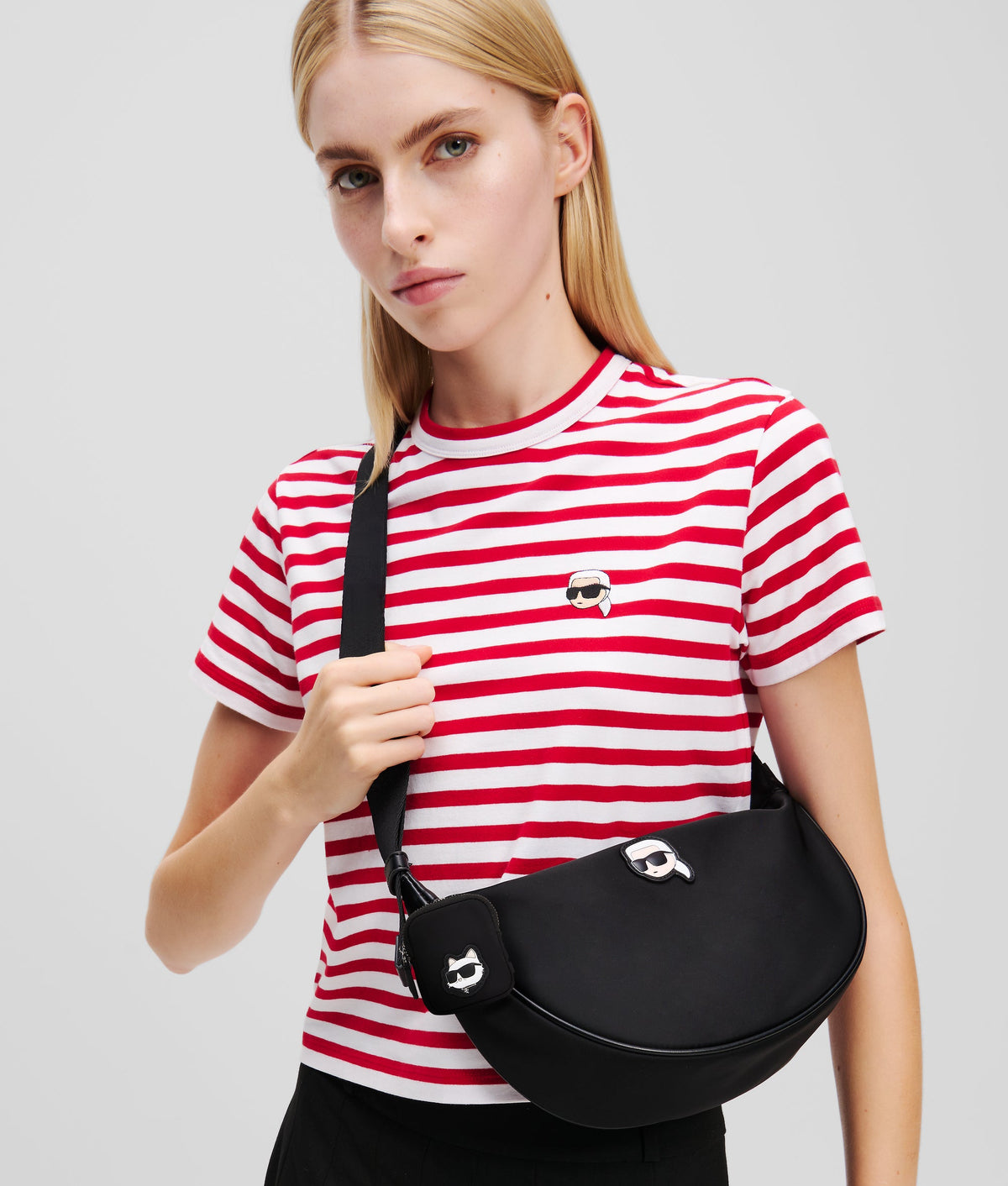 IKON NYLON SMALL HALF-MOON BAG