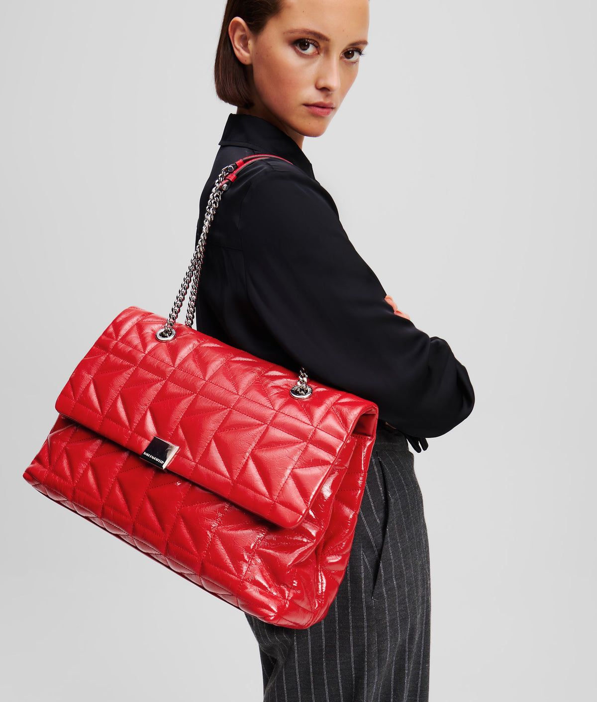 K/KUILT SHINY LARGE SHOULDER BAG