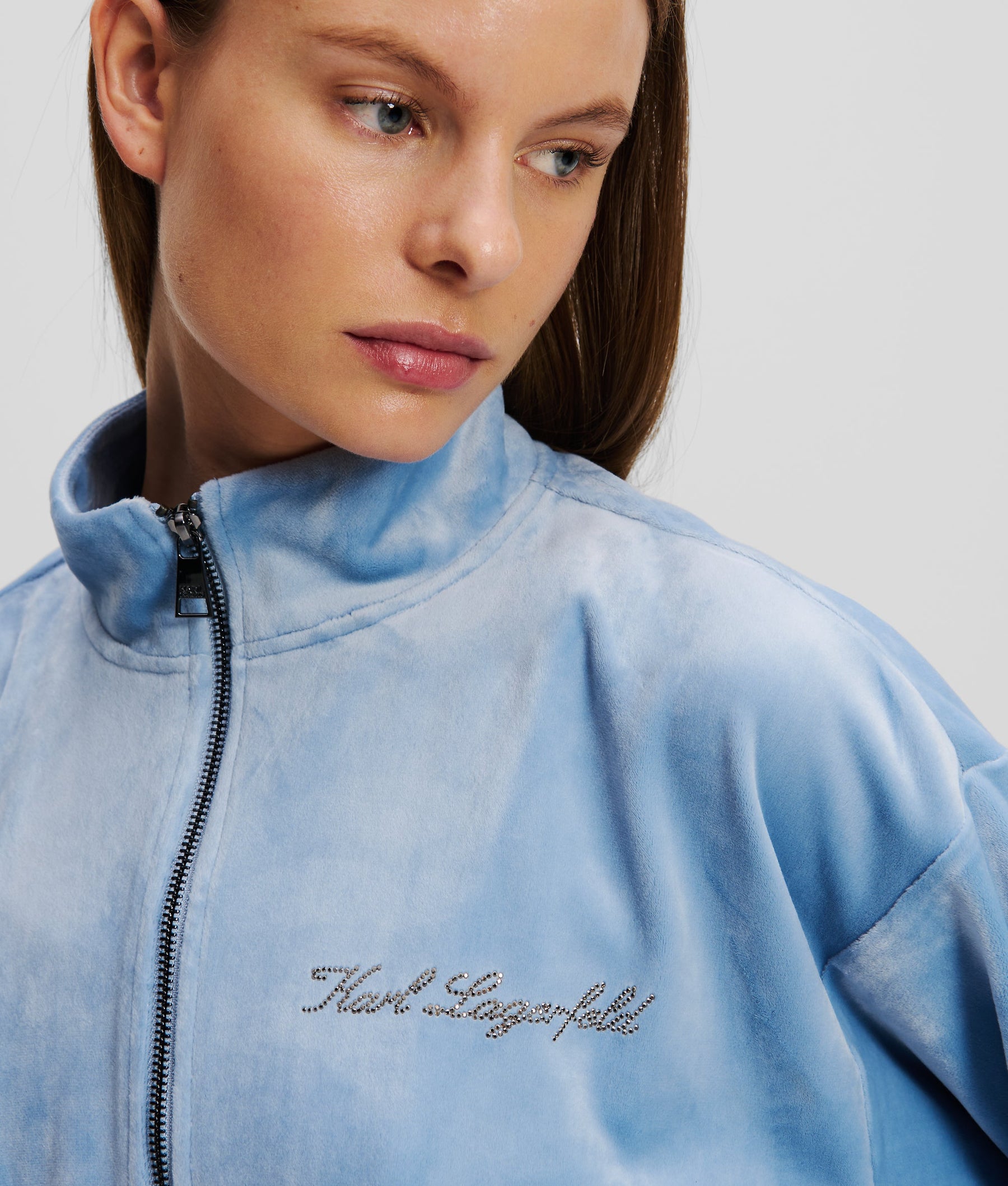 HOTEL KARL VELOUR ZIP-UP SWEATSHIRT