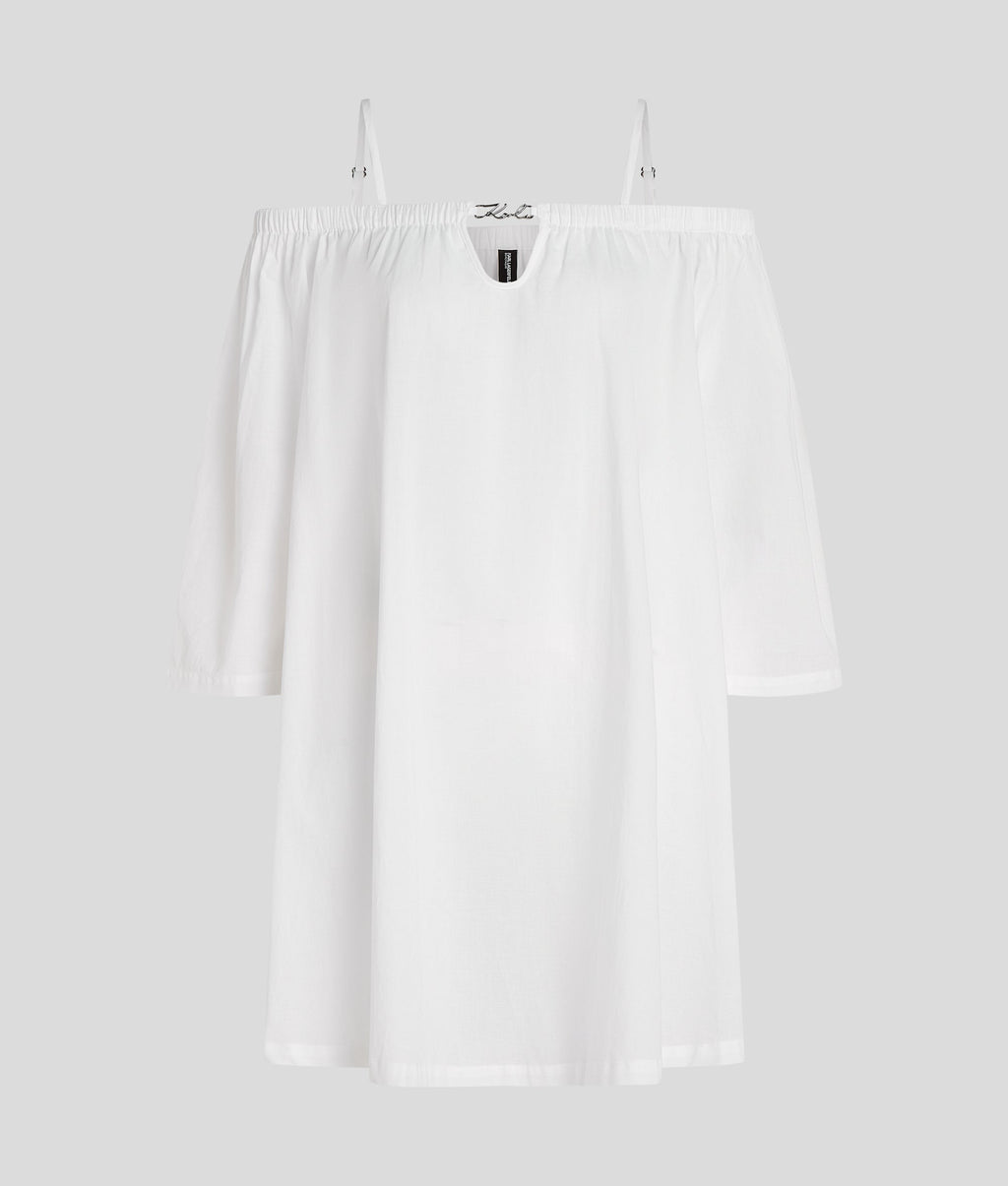 K/SIGNATURE OFF-SHOULDER BEACH DRESS