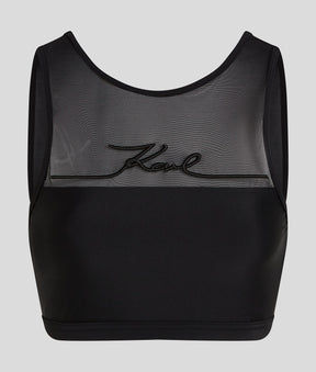 K/SIGNATURE HIGH-NECK BIKINI TOP