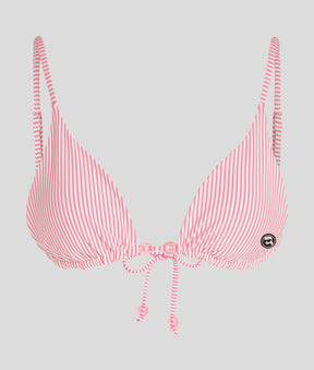 IKON STRIPED TRIANGLE BIKINI TOP