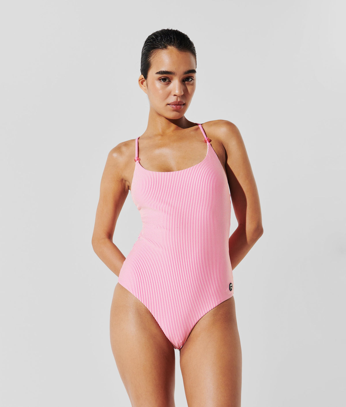 IKON STRIPED SWIMSUIT
