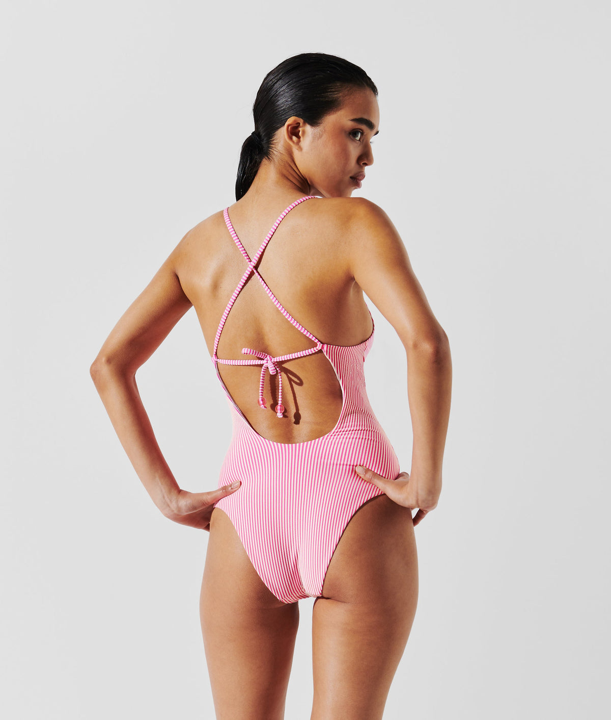 IKON STRIPED SWIMSUIT