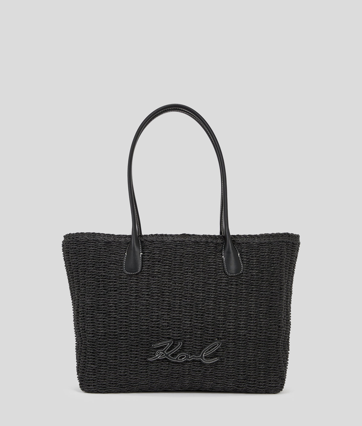 K/SIGNATURE SMALL RAFFIA BEACH TOTE BAG