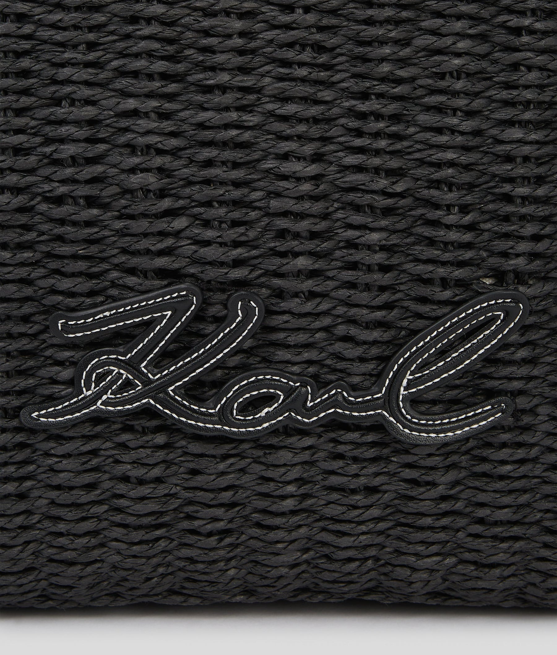 K/SIGNATURE SMALL RAFFIA BEACH TOTE BAG