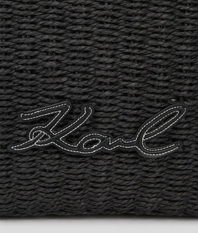 K/SIGNATURE SMALL RAFFIA BEACH TOTE BAG