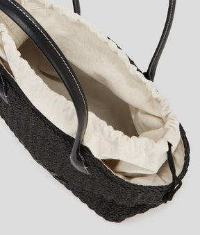 K/SIGNATURE SMALL RAFFIA BEACH TOTE BAG