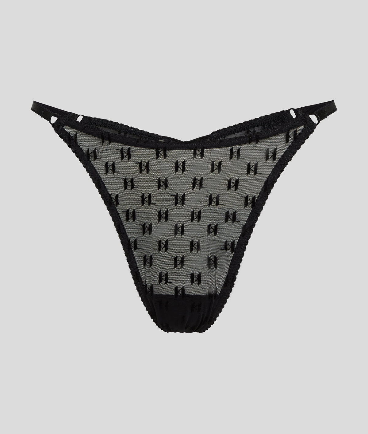MONOGRAM MESH THONG