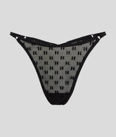MONOGRAM MESH THONG