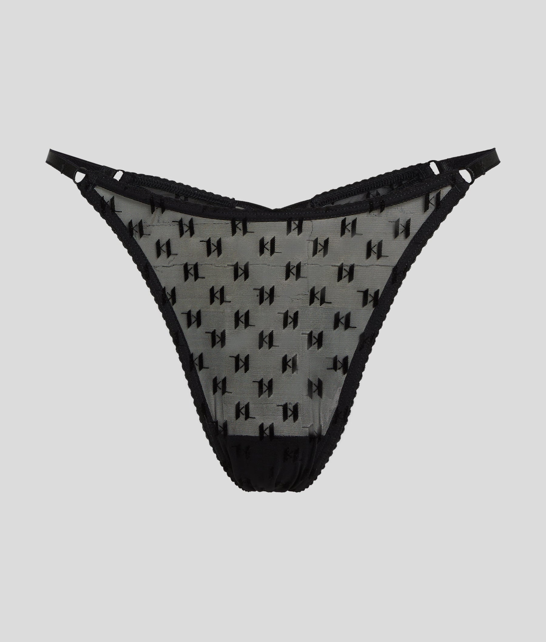 MONOGRAM MESH THONG