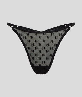 MONOGRAM MESH THONG