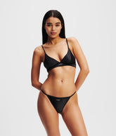 LOGO SATIN TRIANGLE BRA
