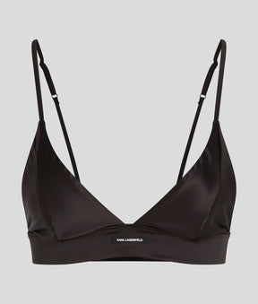 LOGO SATIN TRIANGLE BRA