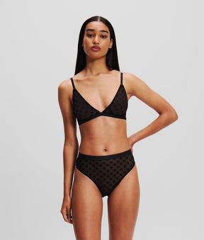 MONOGRAM MESH TRIANGLE BRA