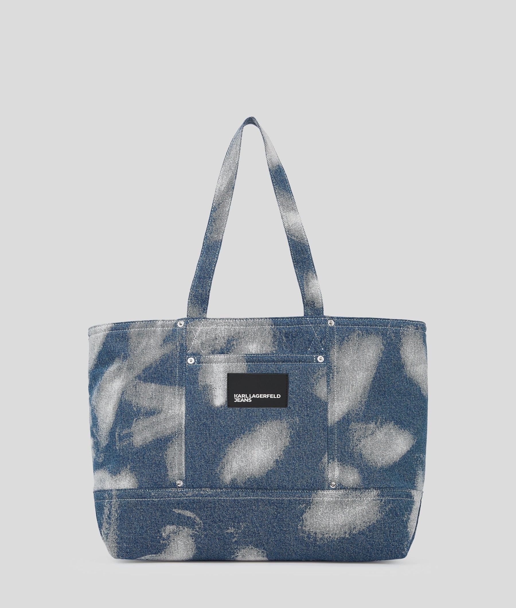 BLEACHED DENIM SHOPPER