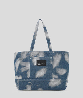 BLEACHED DENIM SHOPPER